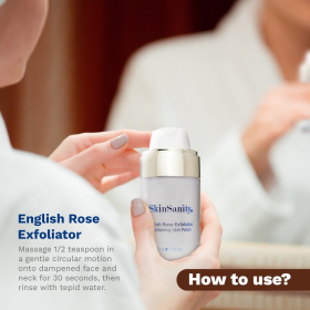 SkinSanity English Rose Facial Exfoliator Brightening Skin Polish 0.5 oz