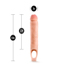 PERFORMANCE PLUS 11.5IN SILICONE COCK SHEATH PENIS EXTENDER VANILLA