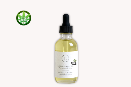 CBD Lavender Body Oil with CBD, Natural Moisturizing Body Oil (THC free)