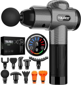 Massage Gun, Deep Tissue Back Massage for Athletes for Pain Relief, Percussion Massager with 10 Massages Heads & Silent Brushless Motor