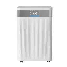 52 Pints Dehumidifier for Home & Basement, Drain Hose for Commercial & Industrial Use, Smart Humidity Control, Low Noise for Large Rooms, Warehouses