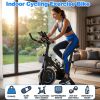 Indoor Exercise Bike, Stationary Cycling Bike with Monitor, Adjustable Resistance, Comfortable Seat & Handlebars, Stable Base