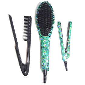 Heated Brush Set (Color: Peacock)
