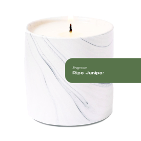 Ripe Juniper White Marble Candle (size: 6)