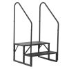 Hot Tub Steps Outdoor, RV Steps with Handrail, Portable RV Stairs 2/3/4/5 Step, Heavy Duty Truck Camper Steps Ladders for Travel Trailers, 5th Wheel