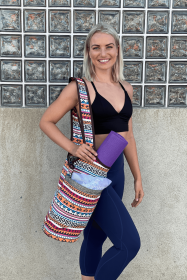 JupiterGear Yoga Mat Carrying Tote Bag with Large Pockets (Color: Totum)