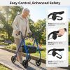 Folding Rollator Walker with Seat for Seniors